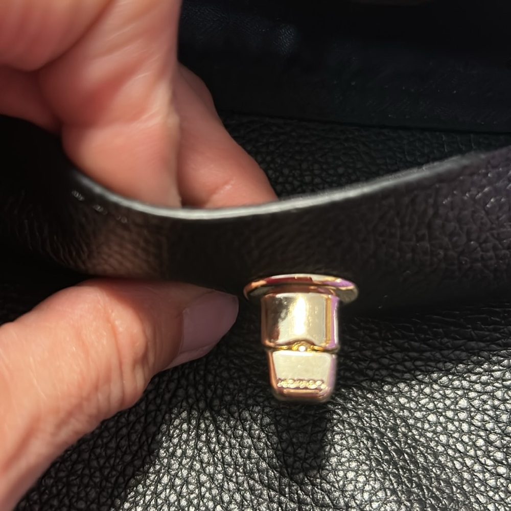 Coach Mini Turnlock Rucksack Backpack in Black Pebble Leather - Picture 12 of 14
